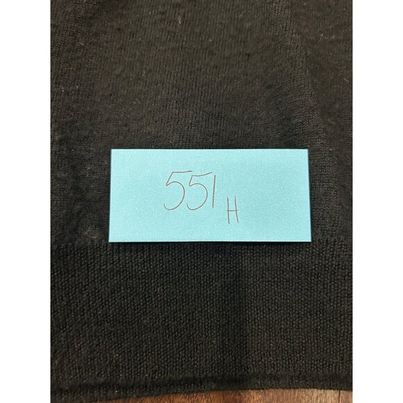 Davis & Squire Mens Black  V Neck Sweater Large Extra Fine Merino Wool - Picture 8 of 9